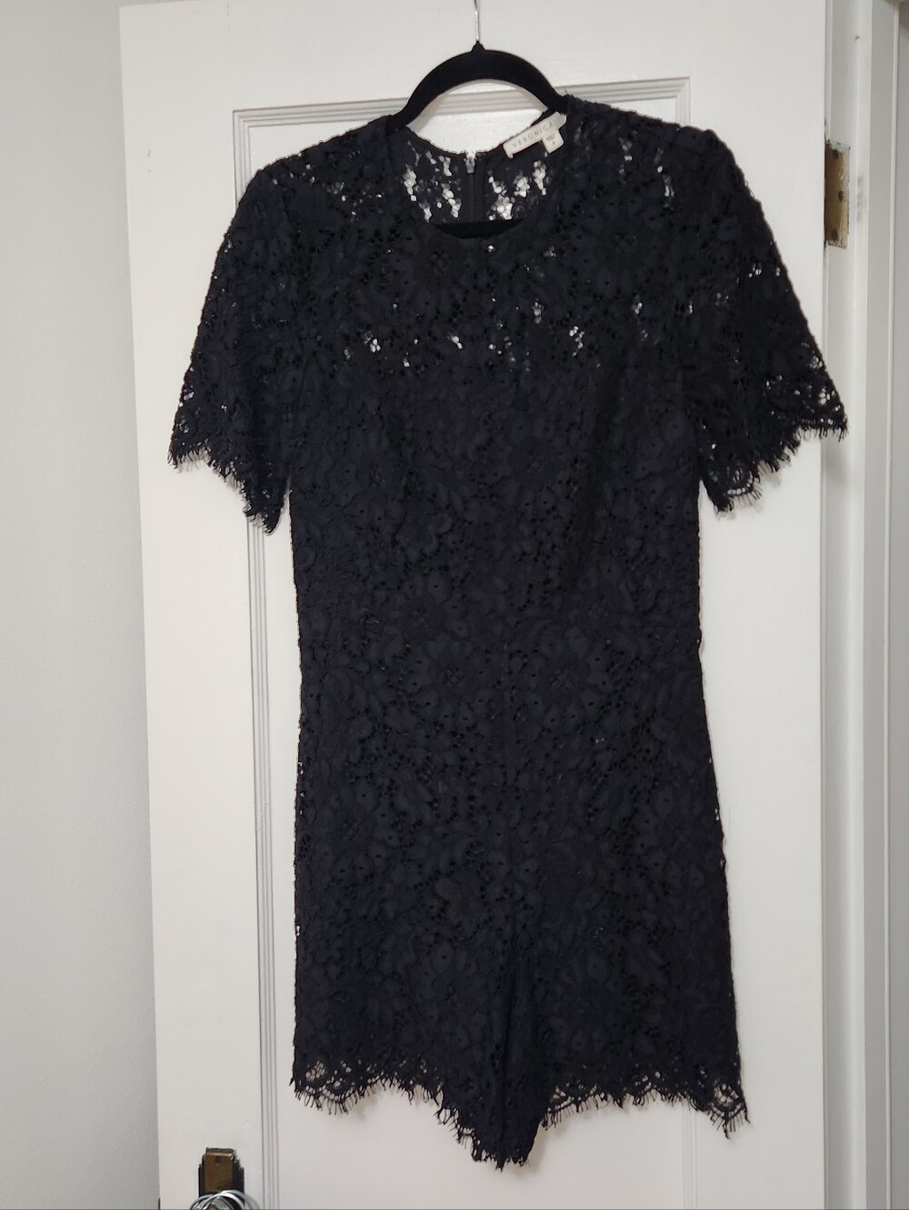 Veronica Beard Lola Scalloped Lace Romper size 4